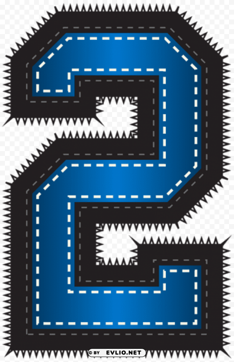 blue sport style number two Free PNG images with transparent layers