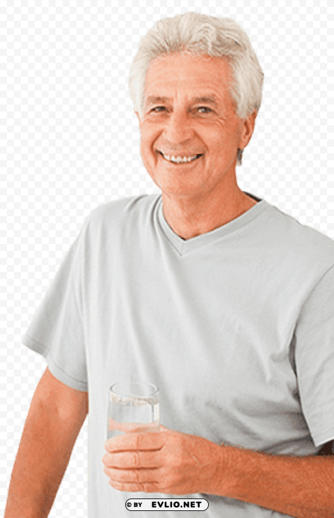old man smiling Transparent PNG Isolated Object