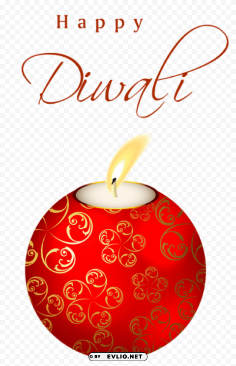 beautiful red happy diwali candle PNG transparent photos library