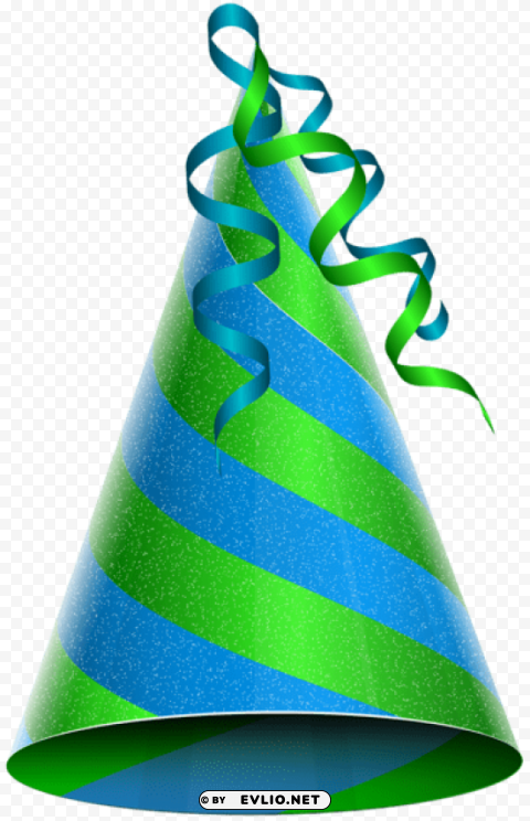 birthday party hat green blue Transparent design PNG