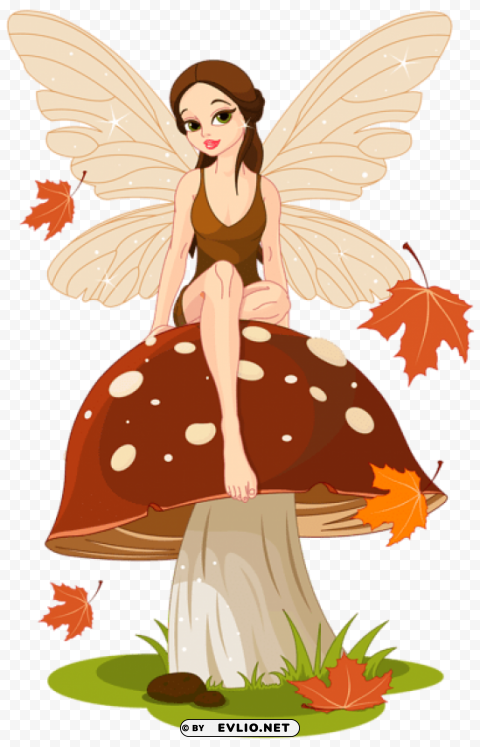 Autumn Fairyand Mushroom Clip-art PNG For Social Media