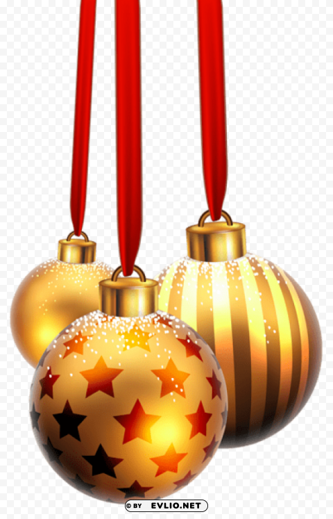 Christmas Balls With Snow PNG For Overlays