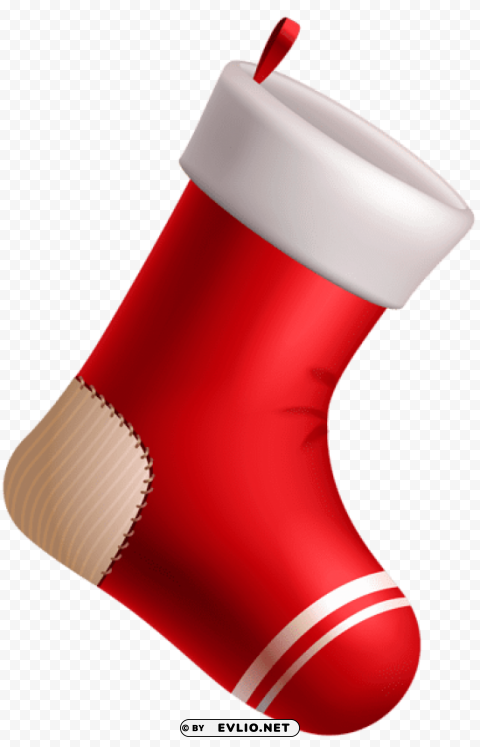 christmas red stocking Isolated Element on Transparent PNG