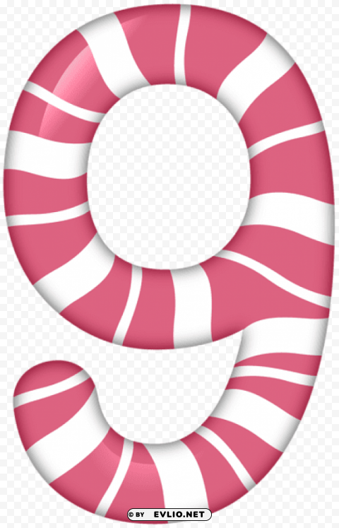 number nine candy style PNG transparent vectors