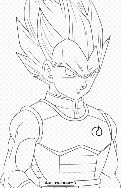 vegeta super saiyan drawing Isolated Object on Clear Background PNG