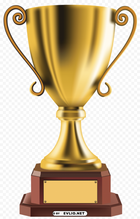 gold cup trophy Clear Background PNG Isolated Design