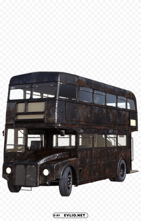 london bus rusty Transparent background PNG clipart