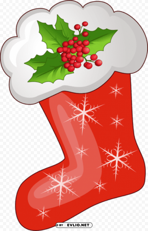  christmas red stoking Isolated Item with Transparent Background PNG