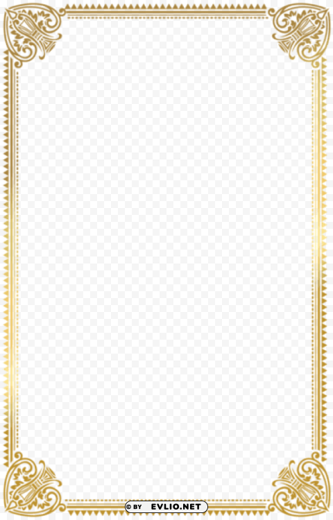 border frame gold deco PNG transparent elements complete package