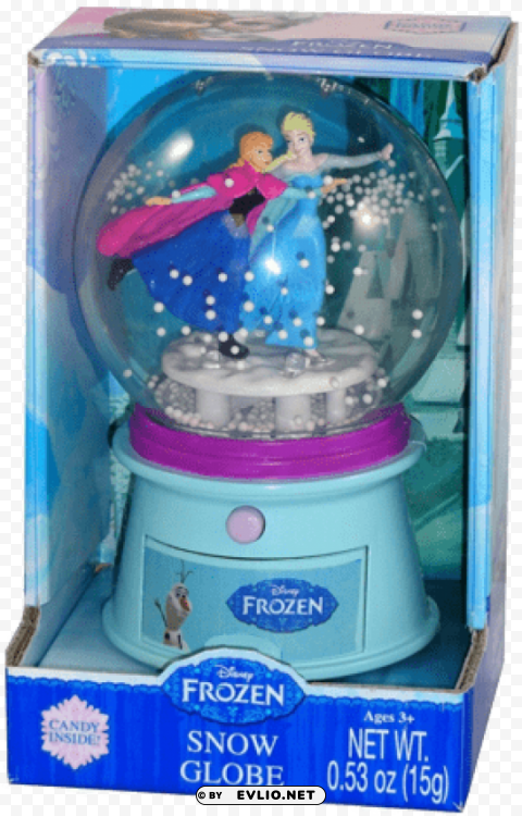 disney frozen frozen snow globe with candy PNG Image with Transparent Background Isolation