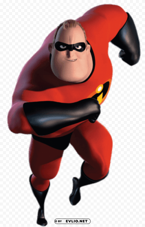 mr incredible ready to charge PNG transparent photos for presentations