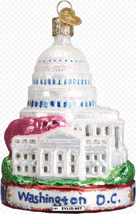 old world christmas washington dc ornament Isolated Subject in Transparent PNG Format