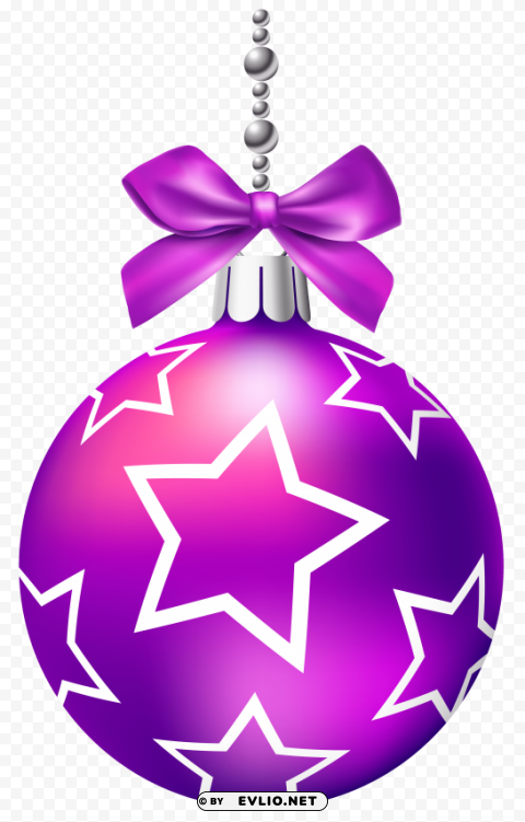 purple christmas balls Isolated Element in HighResolution Transparent PNG