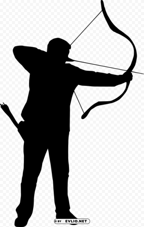 archer silhouette Transparent PNG Isolated Illustration