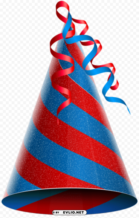 birthday party hat red blue Transparent image