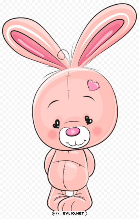 cute pink bunny Transparent background PNG stockpile assortment