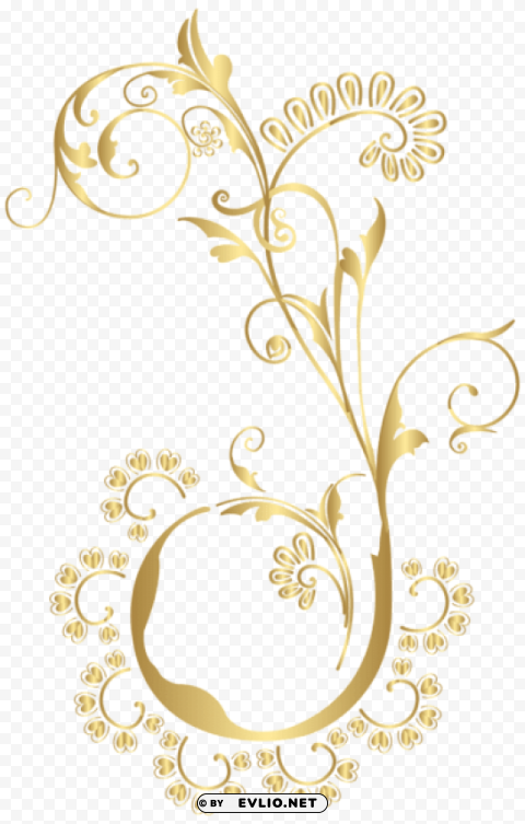 gold floral element High-resolution PNG images with transparent background