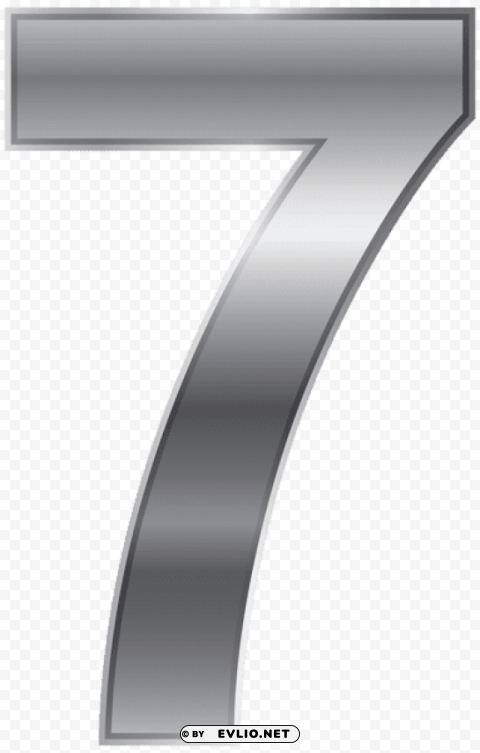 silver number seven PNG images with no background essential