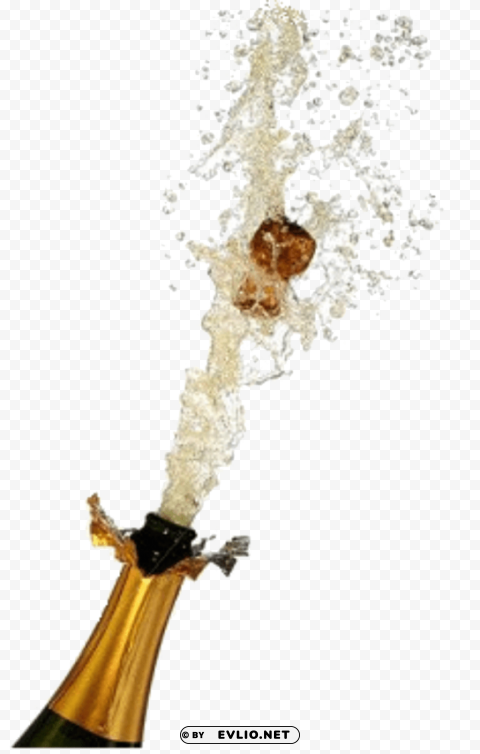 champagne popping image Isolated Artwork on HighQuality Transparent PNG