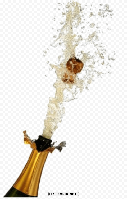 Champagne Popping Image Isolated Artwork On HighQuality Transparent PNG