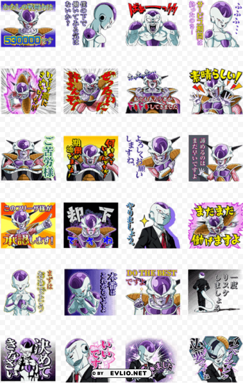 dragon ball super line stickers HighQuality Transparent PNG Isolated Graphic Element