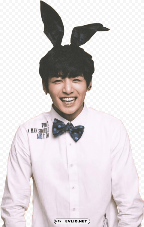 bts jeongguk bunny smile Transparent Background Isolated PNG Figure PNG transparent with Clear Background ID 8d2e157e