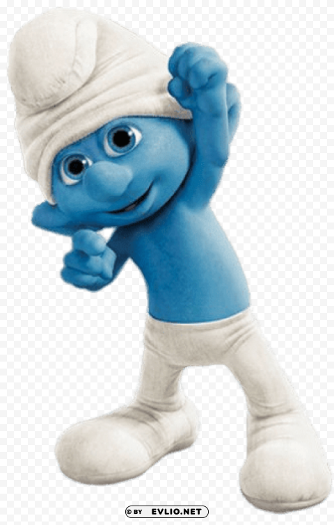 clumsy smurf fist in the air PNG images with transparent canvas variety