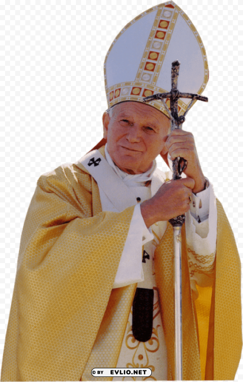 Transparent background PNG image of pope john paul ii PNG transparent photos library - Image ID e71557a4