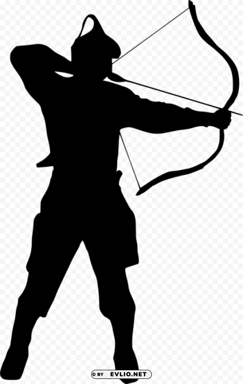 Transparent archer silhouette Transparent PNG Isolated Item PNG Image - ID f7c8418e