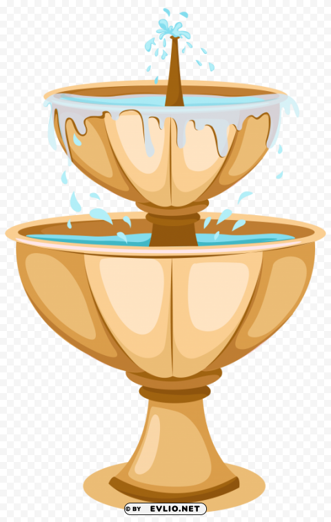 garden fountain Transparent PNG Isolated Item