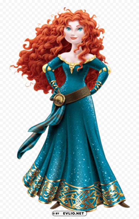 princess merida PNG Graphic Isolated on Clear Background Detail