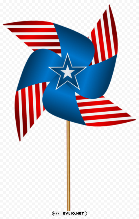 Usa Pinwheel Isolated Element In Clear Transparent PNG