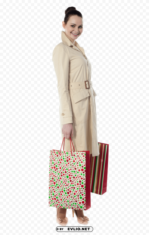 women shopping Transparent Background PNG Isolated Item