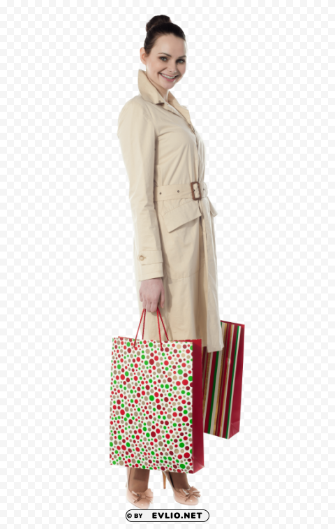 Women Shopping Transparent Background PNG Isolated Item