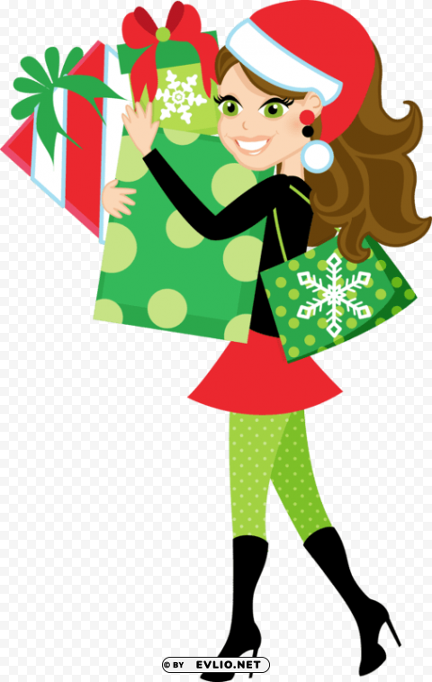 christian women networking girl christmas shopping - christmas shopping clip art High-resolution transparent PNG images variety