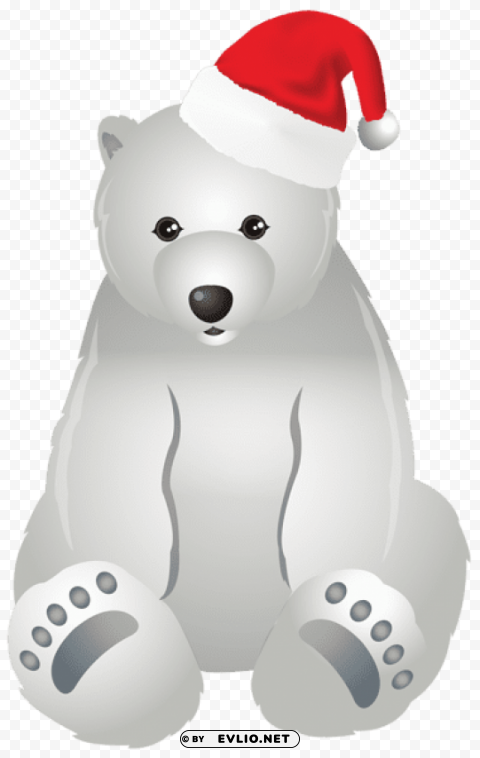 christmas polar bear transparent PNG Isolated Design Element with Clarity
