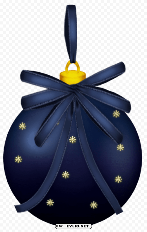 dark blue christmas ballpicture Isolated Element with Transparent PNG Background