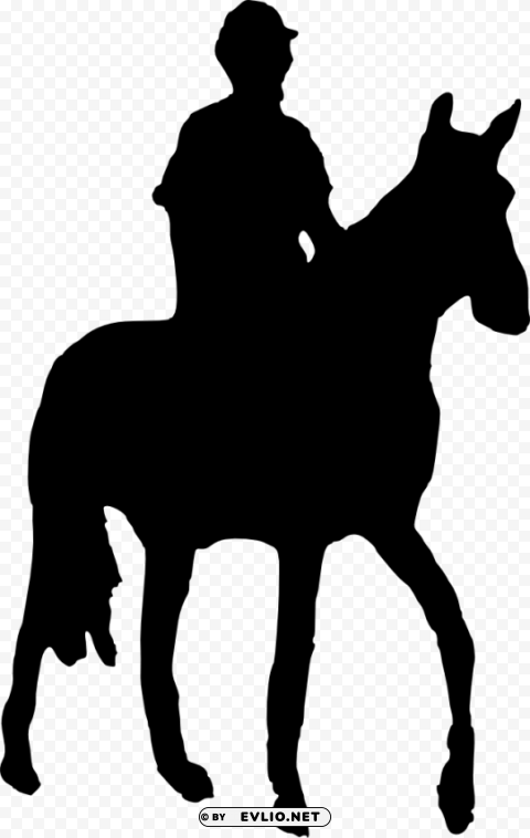 horse riding silhouette PNG with transparent background for free