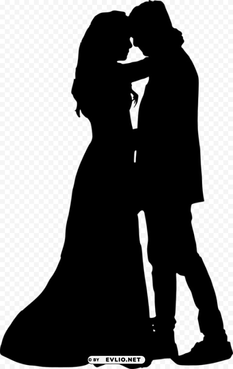 couple silhouette PNG Graphic with Isolated Transparency