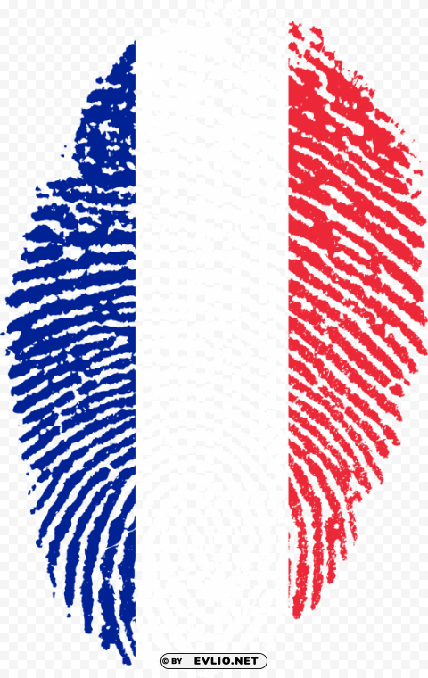 france flag fingerprint PNG transparent designs for projects