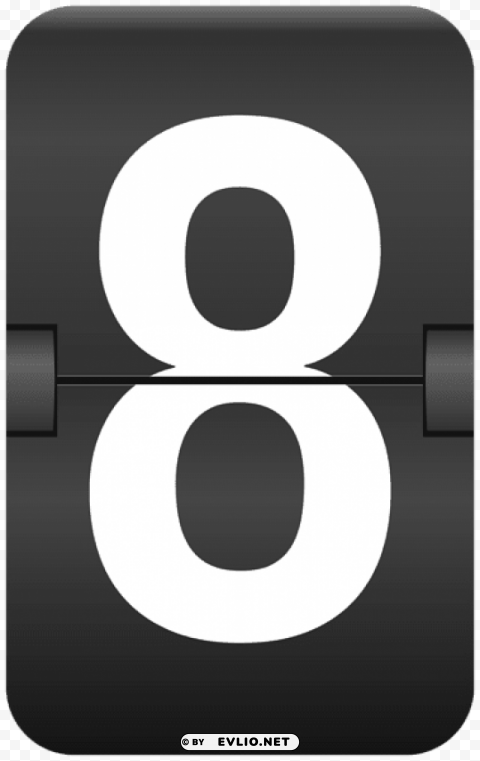 eight counter number PNG Isolated Object with Clear Transparency