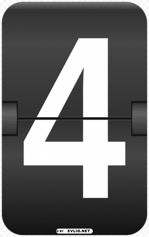 four counter number PNG Isolated Illustration with Clarity