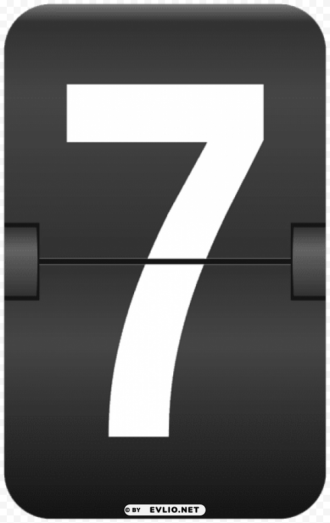 seven counter number PNG Isolated Object with Clarity