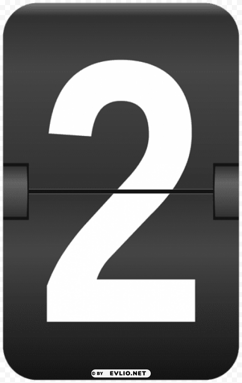 two counter number PNG isolated