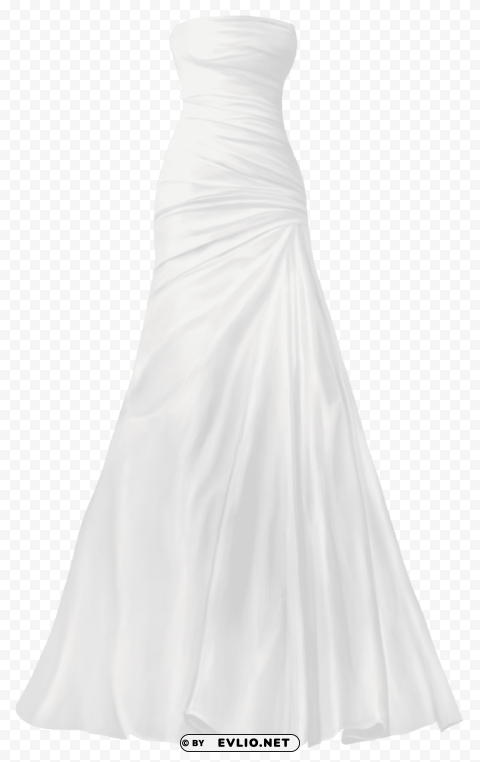 classical wedding dress Transparent Background PNG Isolated Character