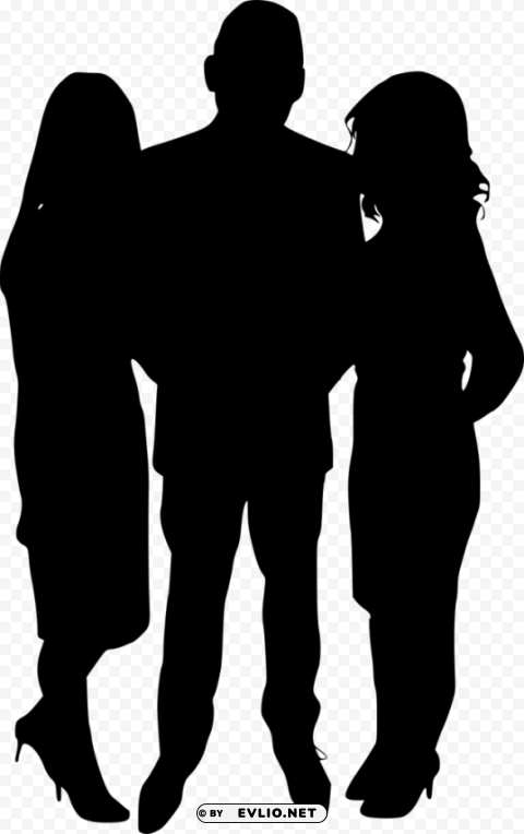 group photo posing silhouette PNG images without licensing