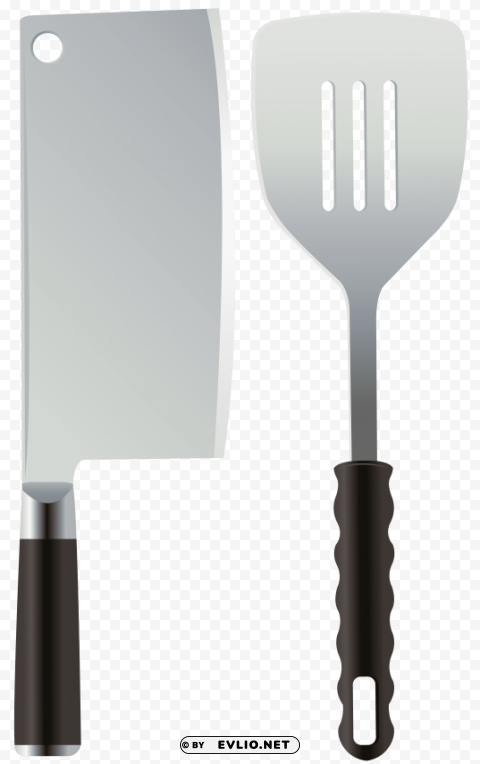 kitchen knife and spatula Isolated Design Element in PNG Format