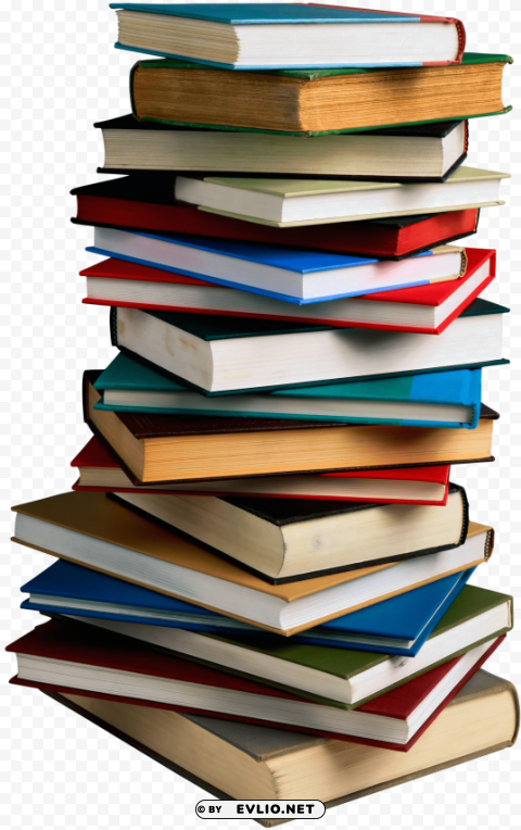 stack of books transparent PNG files with no royalties