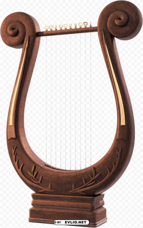 harp Transparent Background Isolated PNG Design Element