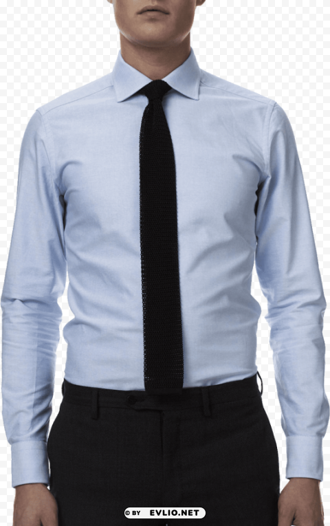 llight blue dress shirt black tie PNG images with transparent space